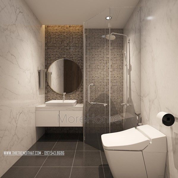 Thiết kế nội thất phòng tắm chung cư Vinhomes Metropolis Liễu Giai
